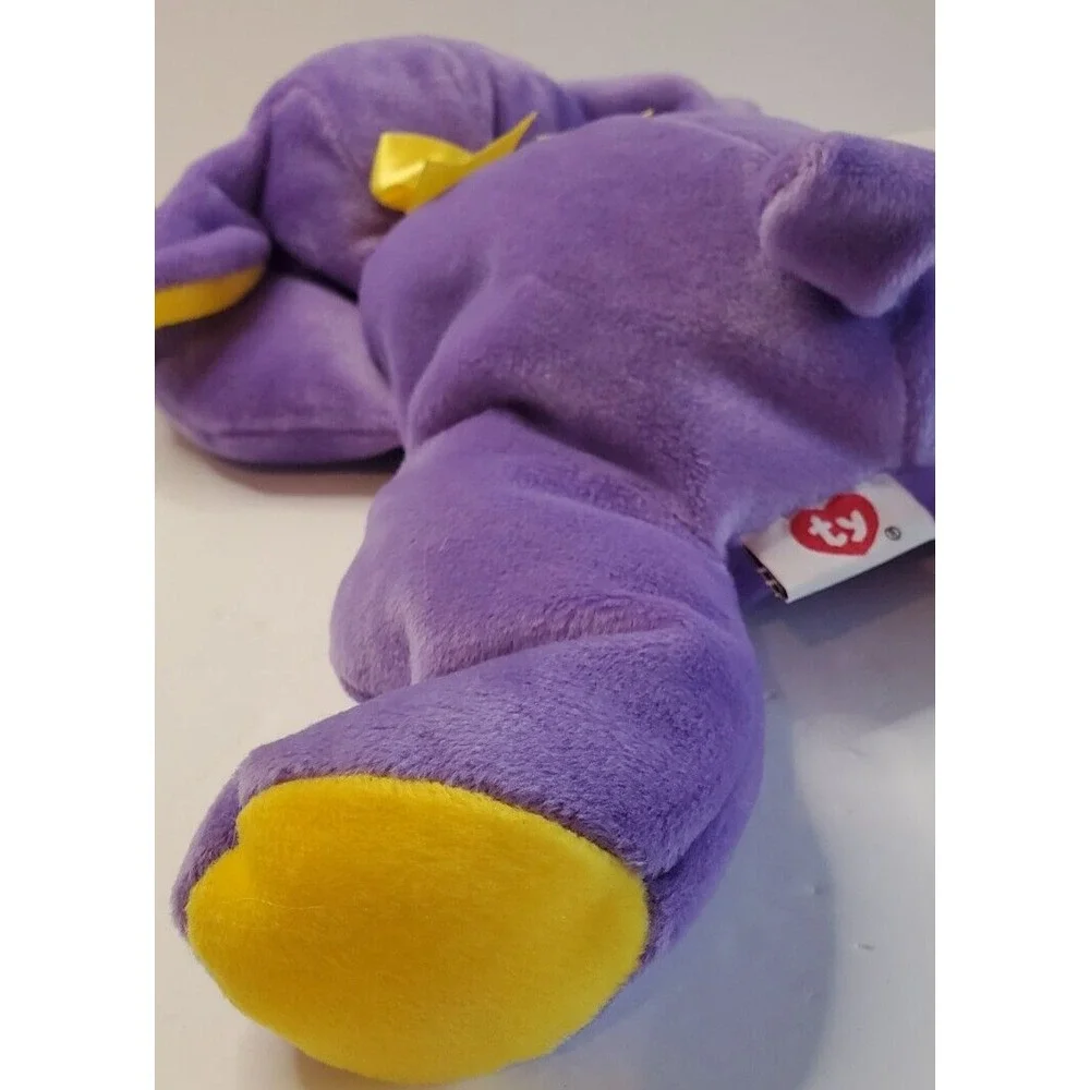 TY BABA Purple Lamb Plush Easter Spring Yellow Sheep Toy Stuffed Animal 14